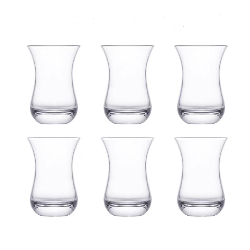Tazza da tè turca in vetro a vita classica Tazza da tè turca in vetro a vita classica