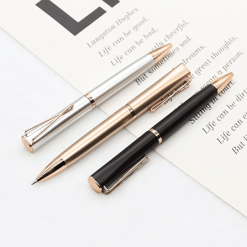 Penna a sfera in metallo Twist Penna regalo aziendale con logo personalizzato
