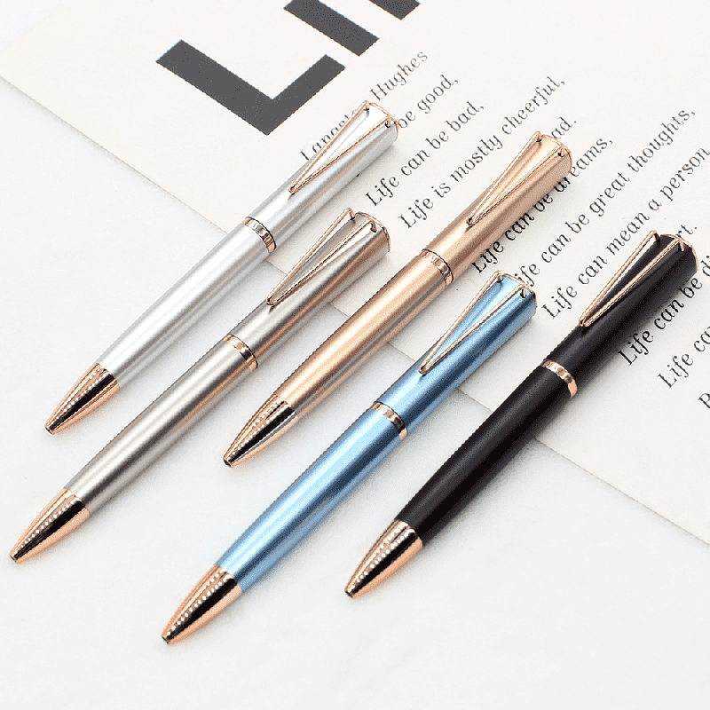 Penna a sfera in metallo Twist Penna regalo aziendale con logo personalizzato
