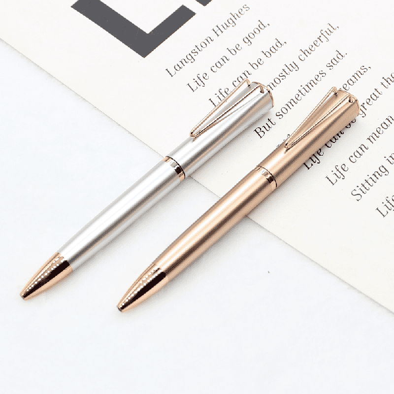 Penna a sfera in metallo Twist Penna regalo aziendale con logo personalizzato