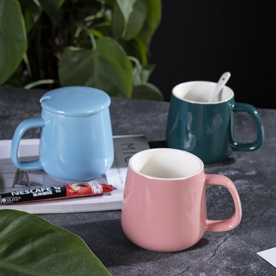 Tazza da caffè in ceramica minimalista nordica con logo personalizzato Tazza da acqua da 400 ml