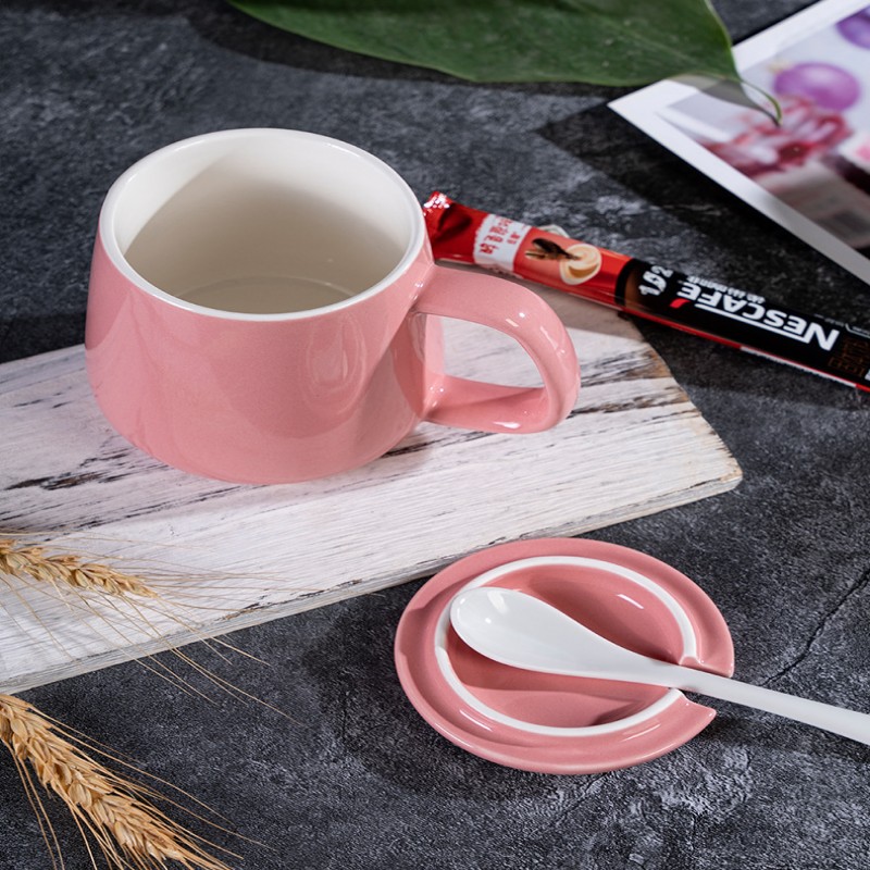 Tazza da caffè in ceramica minimalista nordica con logo personalizzato Tazza da acqua da 400 ml