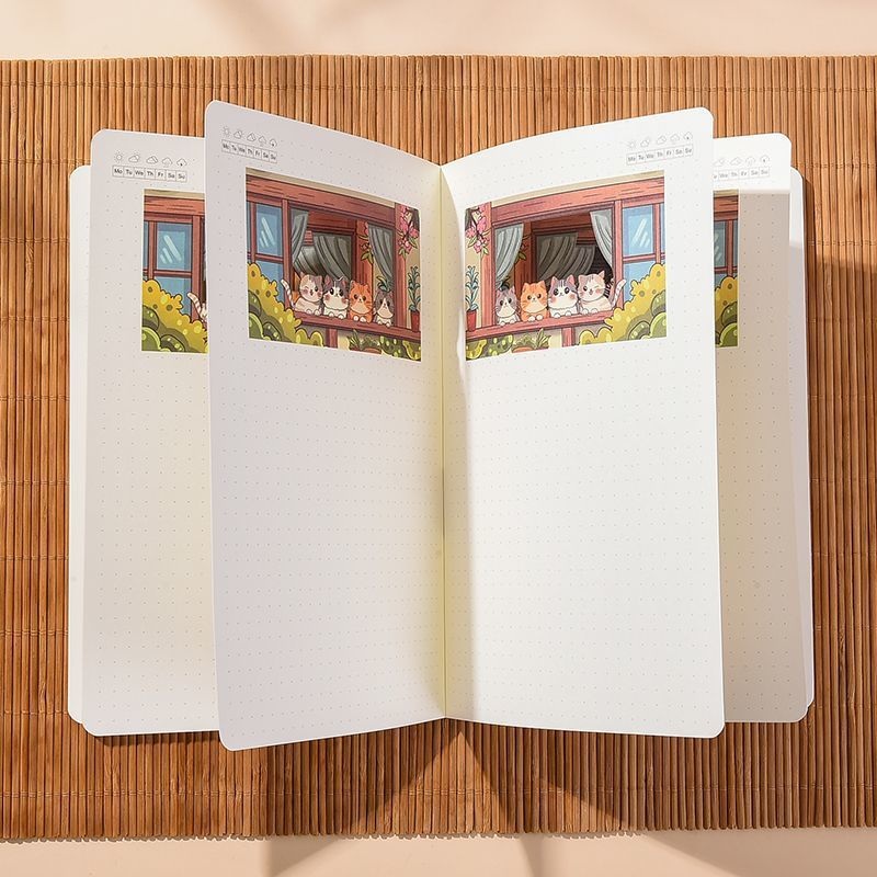Quaderno con diario punteggiato A5 in stile cinese con carta ritagliata 3D Quaderno con diario punteggiato A5 in stile cinese con carta ritagliata 3D