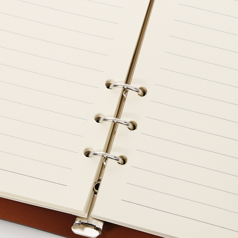 Quaderno con raccoglitore a 6 anelli in pelle PU vintage
