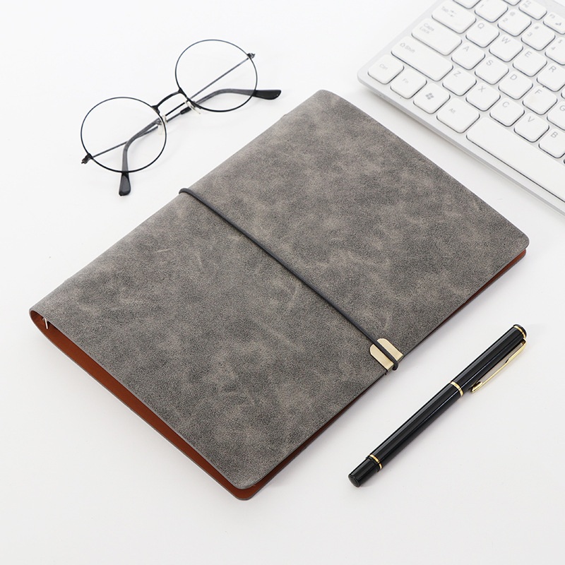Quaderno con raccoglitore a 6 anelli in pelle PU vintage