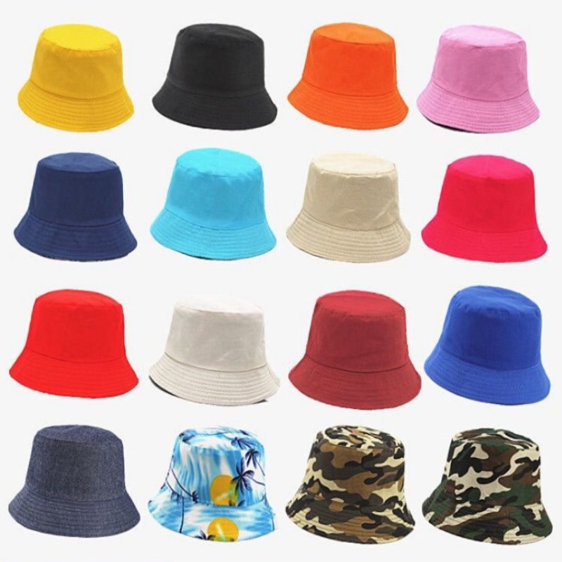 Cappello da pescatore in cotone bianco con logo personalizzato