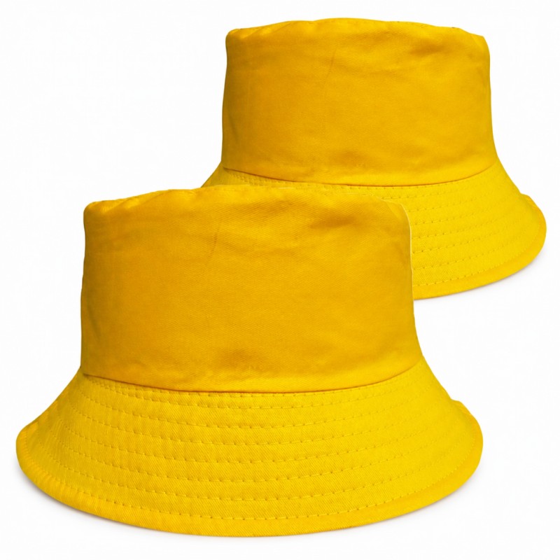 Cappello da pescatore in cotone bianco con logo personalizzato