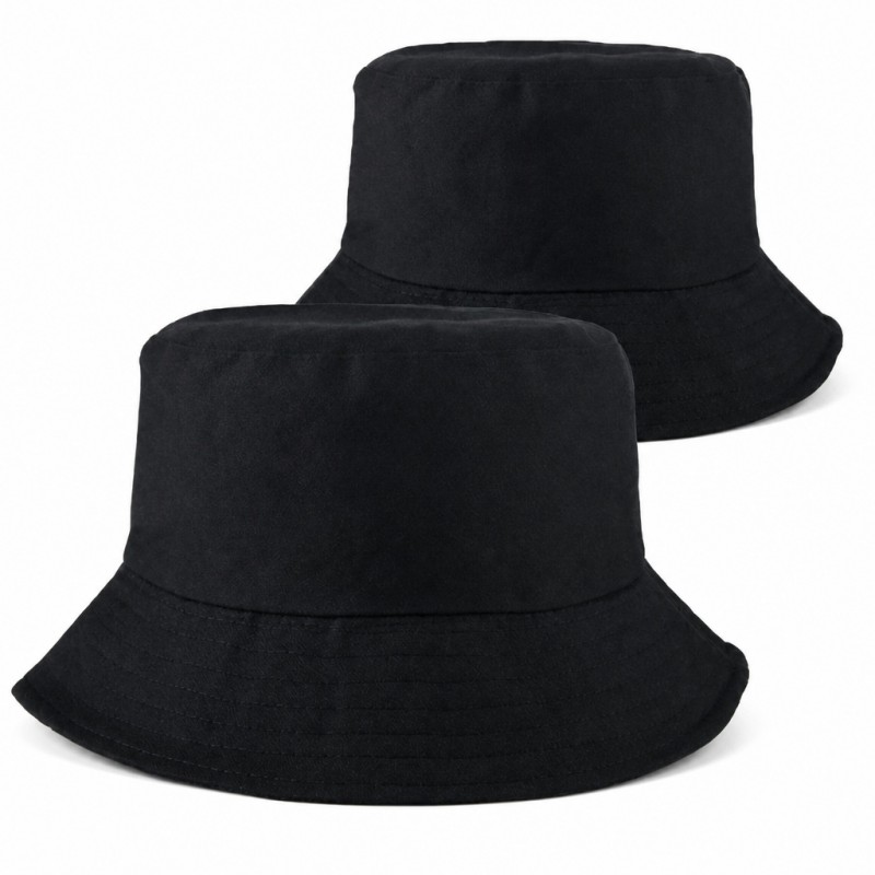 Cappello da pescatore in cotone bianco con logo personalizzato Cappello da pescatore in cotone bianco con logo personalizzato