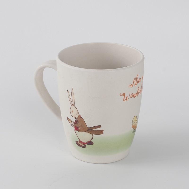 Tazza da caffè personalizzata in fibra di bambù da 450 ml con manico Tazza da caffè personalizzata in fibra di bambù da 450 ml con manico
