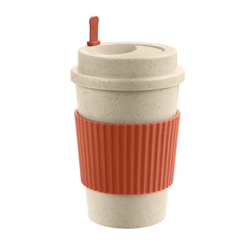 Tazza da viaggio riutilizzabile per caffè in paglia di grano