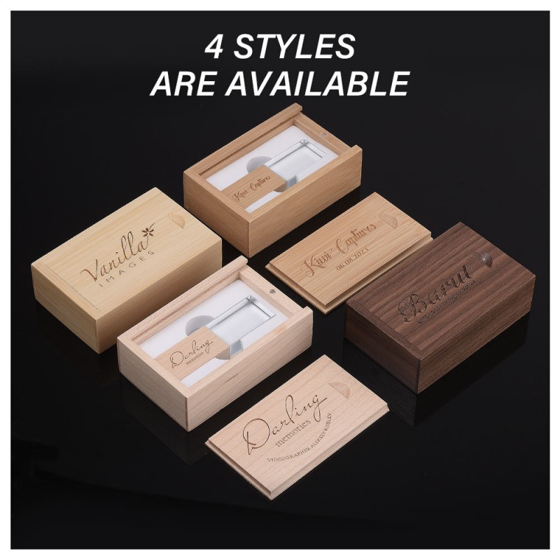 Chiavetta USB Crystal Wood personalizzata