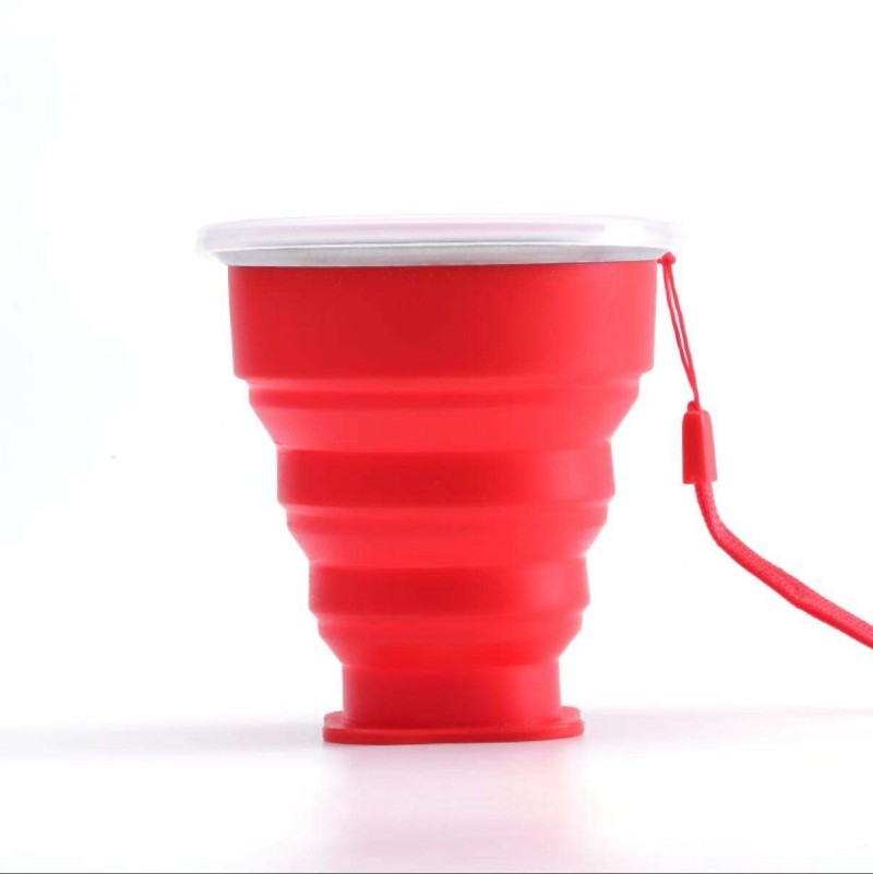 Tazza da viaggio portatile in silicone pieghevole