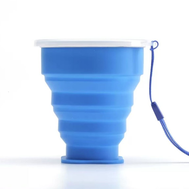 Tazza da viaggio portatile in silicone pieghevole
