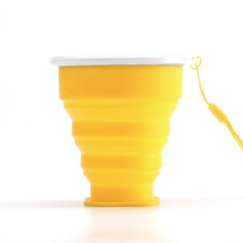 Tazza da viaggio portatile in silicone pieghevole Tazza da viaggio portatile in silicone pieghevole