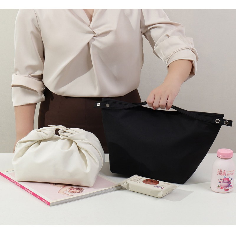 Borsa da pranzo pieghevole in nylon con logo personalizzato