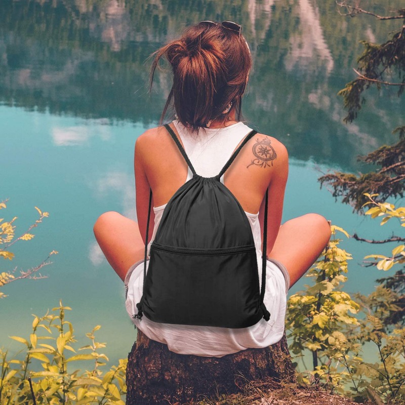 Borsa a sacco sportiva con logo personalizzato con coulisse Borsa a sacco sportiva con logo personalizzato con coulisse
