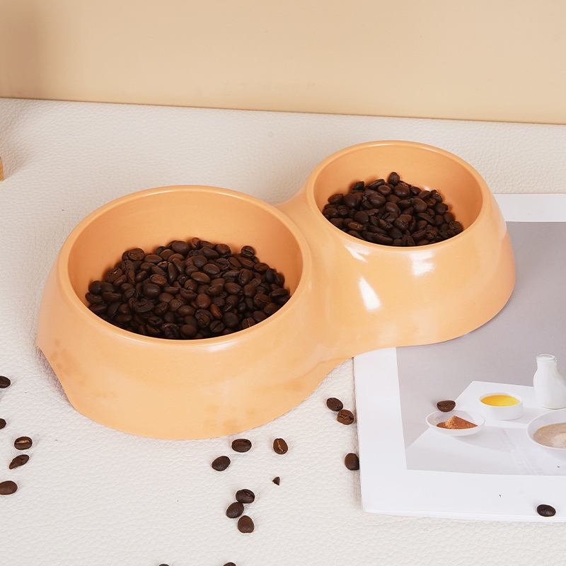 Ciotola doppia per animali domestici in melamina in fibra di bambù personalizzata Ciotola doppia per animali domestici in melamina in fibra di bambù personalizzata