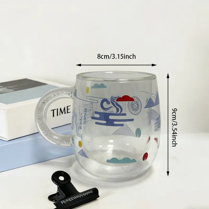 Tazza commemorativa in vetro a doppia parete personalizzata