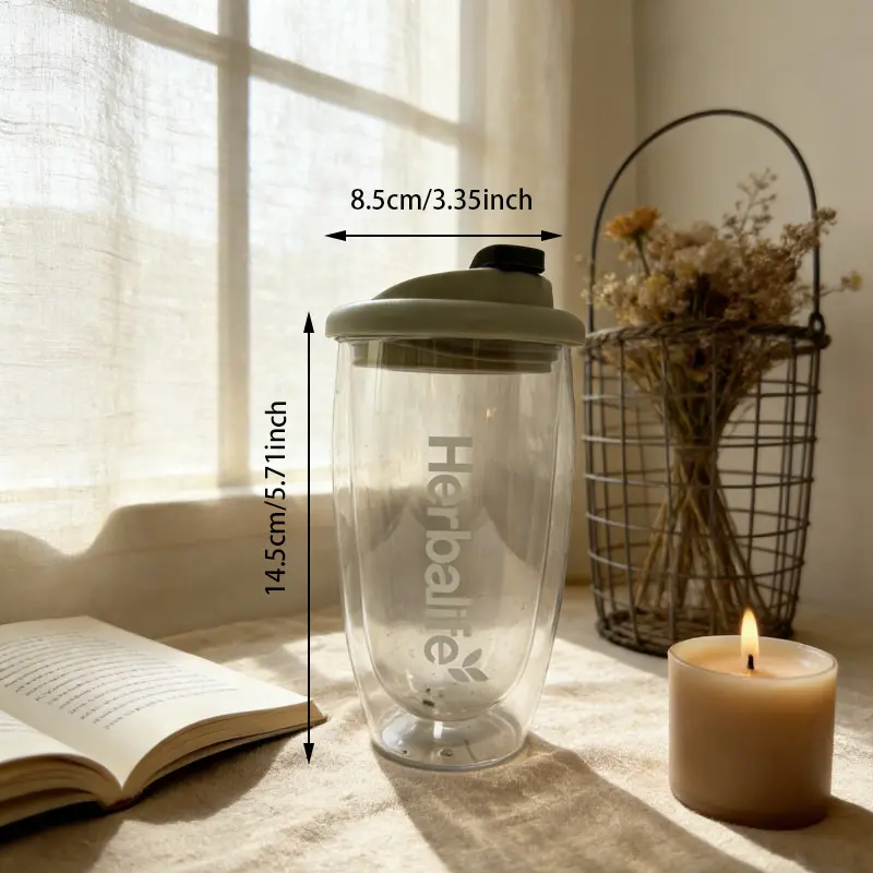 Shaker nutrizionale in vetro a doppia parete personalizzato