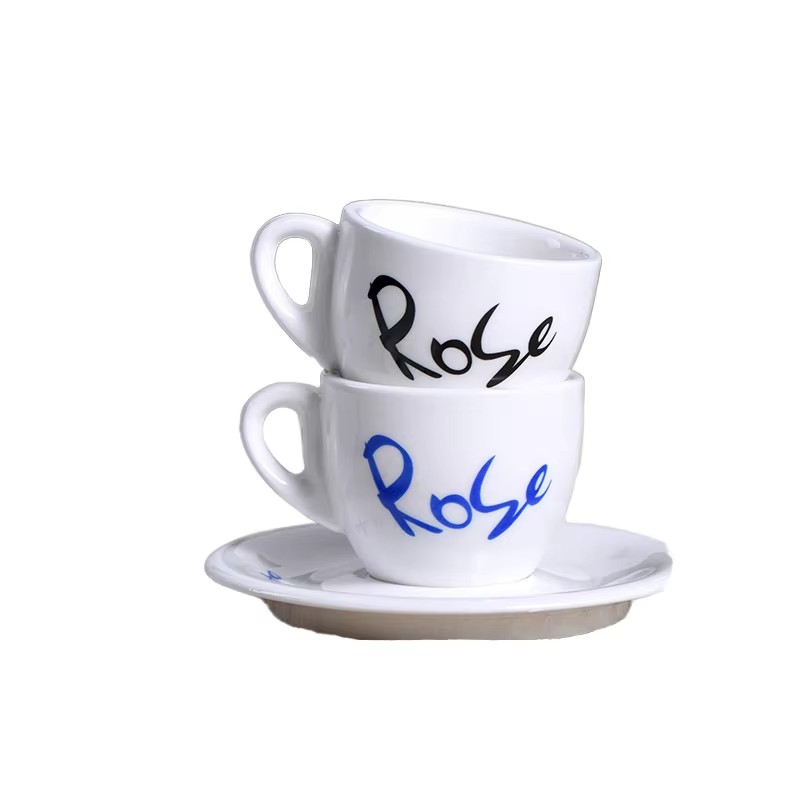 Piattino per tazza da caffè espresso in porcellana stampata come regalo per il caffè