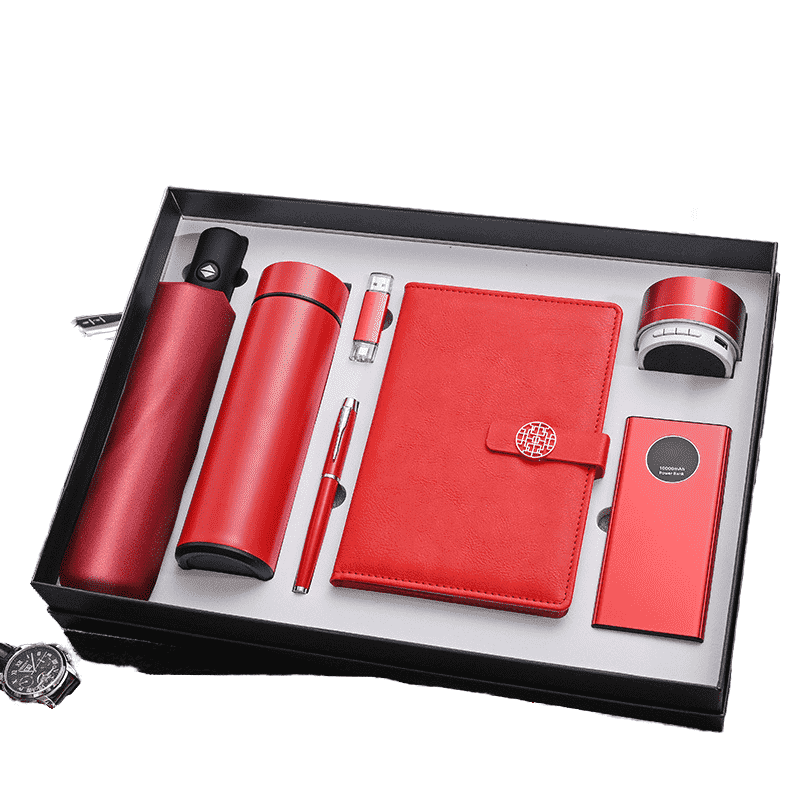 Confezione regalo aziendale 7 in 1 con logo personalizzato per la laurea del personale