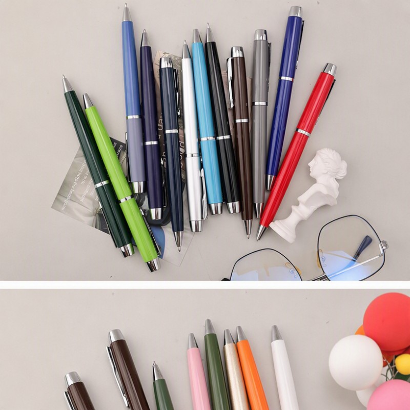 Penna a sfera con clic in metallo Penna regalo per ufficio aziendale con logo personalizzato