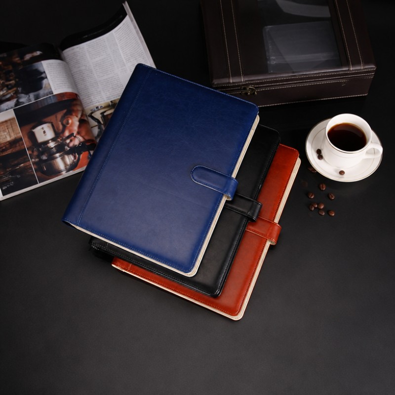Cartella portfolio con raccoglitore ad anelli A4 in pelle PU con calcolatrice