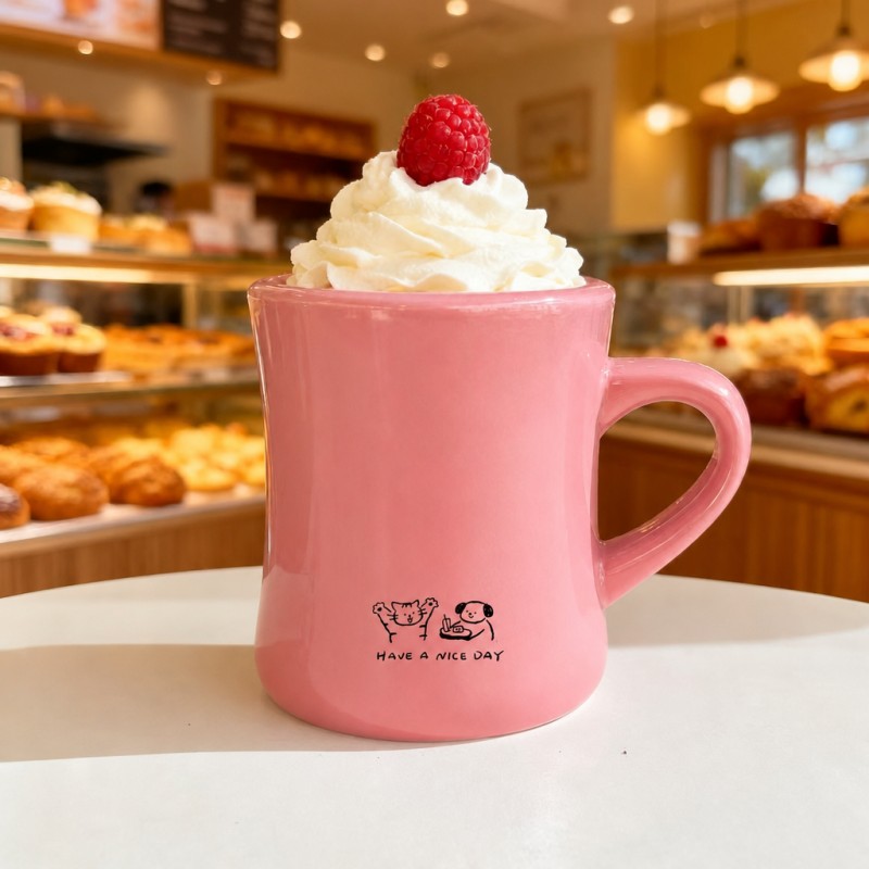 Tazza da caffè in ceramica con logo personalizzato a forma di vita