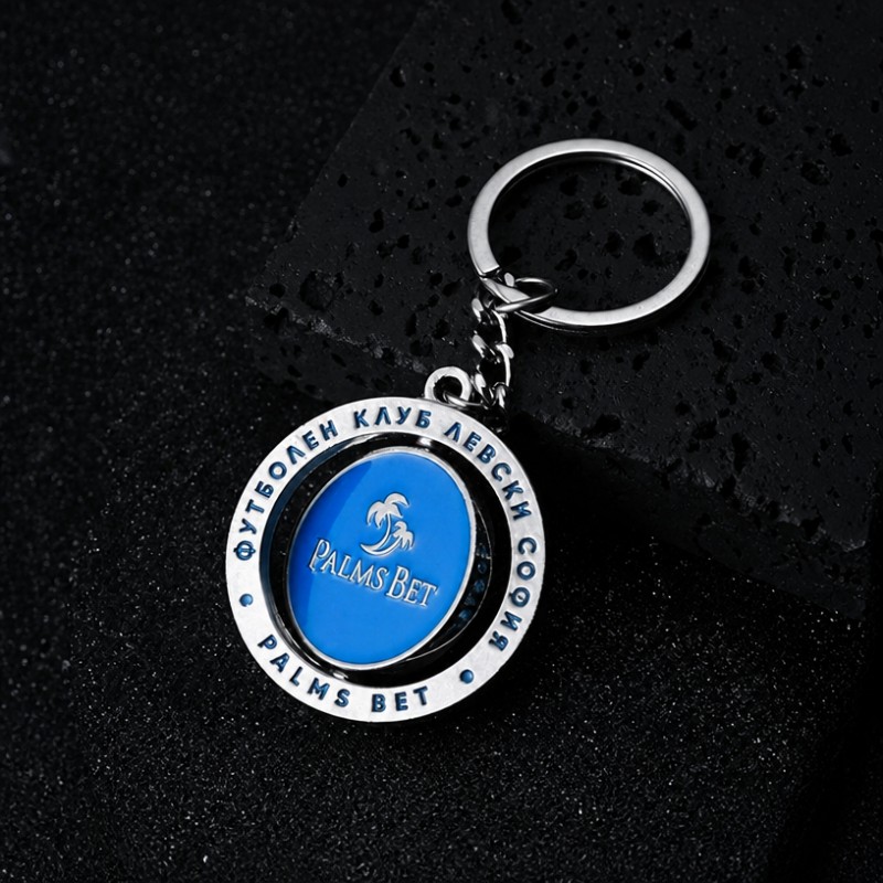 Portachiavi in metallo rotanti personalizzati