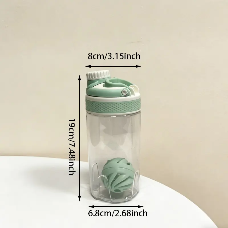 Tazza shaker per proteine ​​con agitatore a spirale trasparente