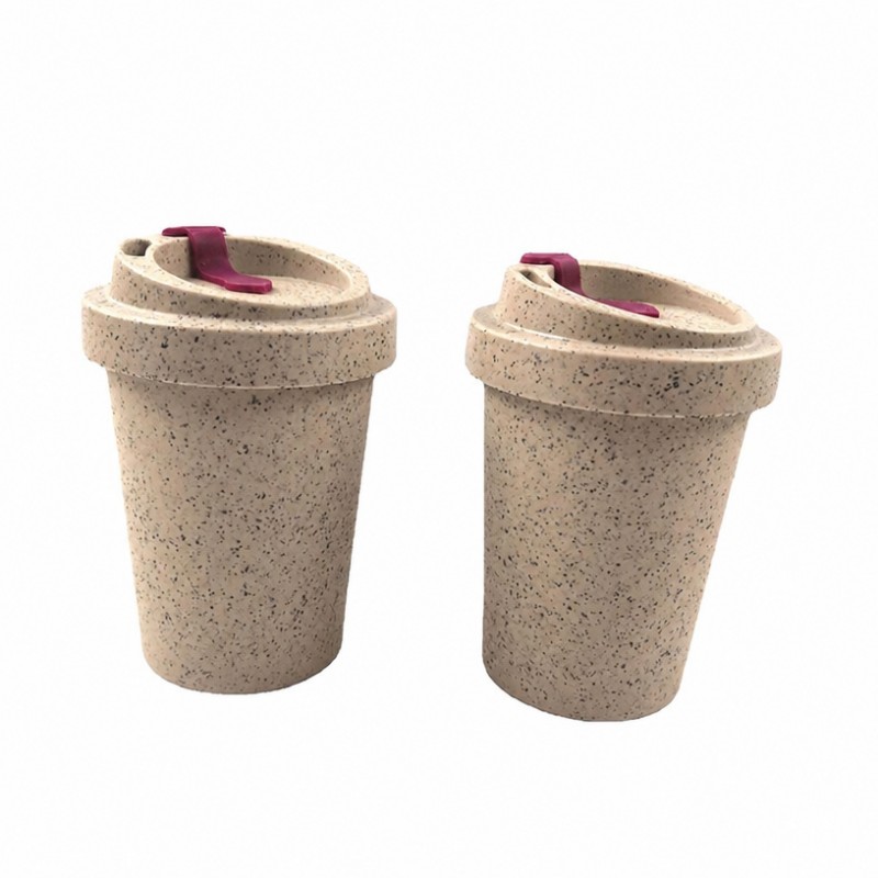 Tazza da viaggio riutilizzabile macinata di caffè sostenibile da 12 once Tazza da viaggio riutilizzabile macinata di caffè sostenibile da 12 once
